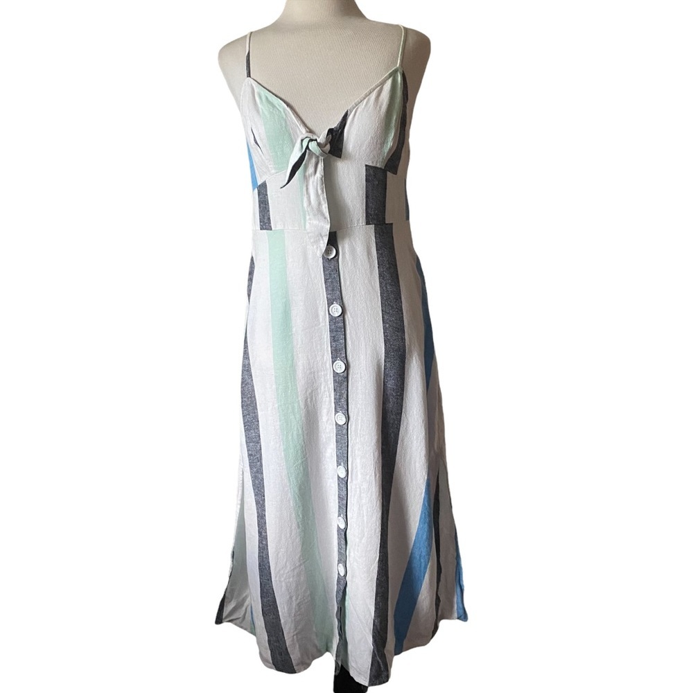 BP Tie Front Striped Dress